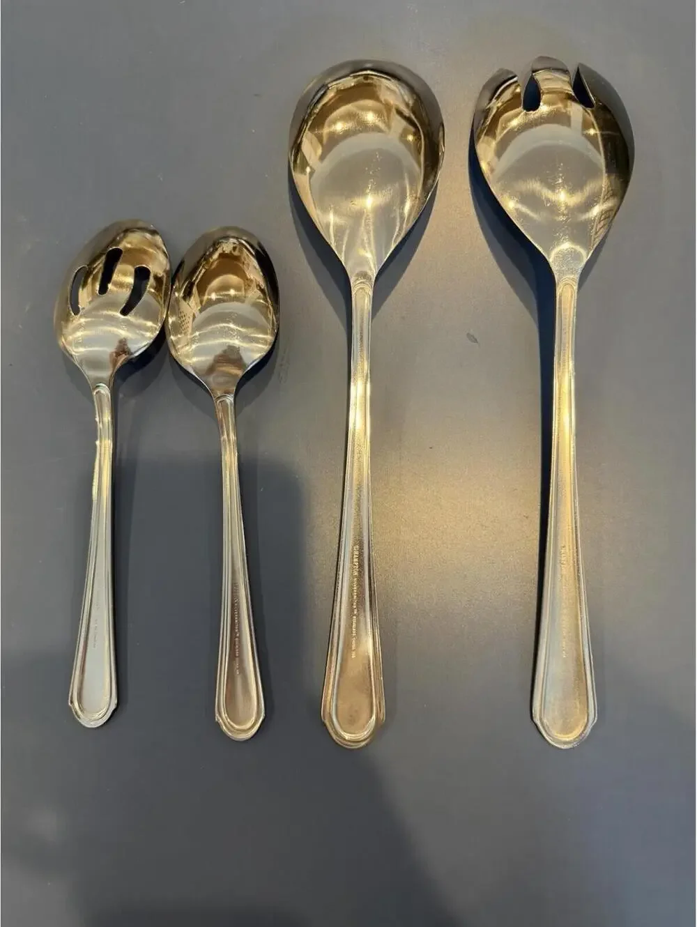 Hampton Silversmith Stainless Steel Flatware Serving Utensils Lot Of 13